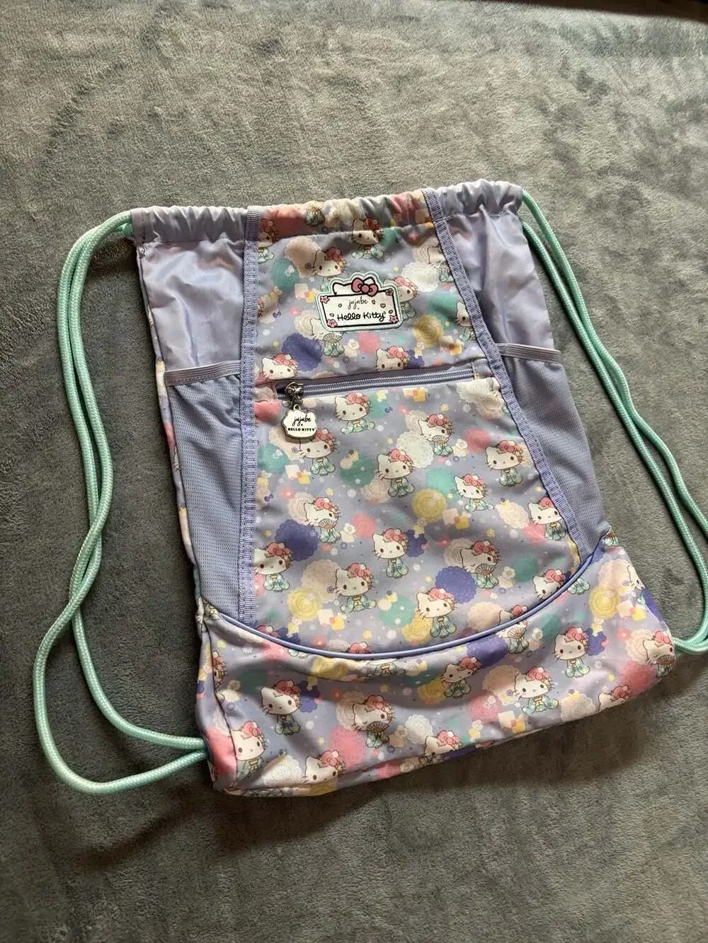 Ju-Ju-Be x Hello Kitty Kimono Print Grab and Go Drawstring Backpack